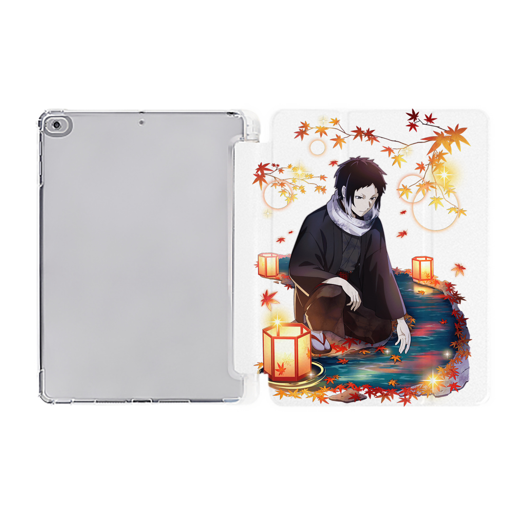 （画像用） 文豪ストレイドッグス Bungo Stray Dogs IPad ケース ペン収納付き 三つ折りスタンド PUレザー×シリコン 対応機種9.5/10.5/10.9インチ